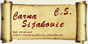 Čarna Šijaković vizit kartica